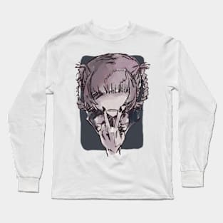 Call of the night Faceless Nazuna nanakusa in a watercolor art design Long Sleeve T-Shirt